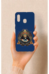 Samsung A20-A30 Uyumlu Pyramid Eye Desenli Silikon Kılıf