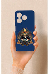 Realme C63 Uyumlu Pyramid Eye Desenli Silikon Kılıf
