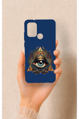 Casper Via F20 Uyumlu Pyramid Eye Desenli Silikon Kılıf