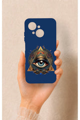 Tecno Spark Go1 Uyumlu Pyramid Eye Desenli Silikon Kılıf