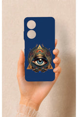 Oppo A60 Uyumlu Pyramid Eye Desenli Silikon Kılıf