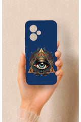 Honor 400 Uyumlu Pyramid Eye Desenli Silikon Kılıf