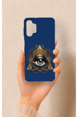 Samsung A32 Uyumlu Pyramid Eye Desenli Silikon Kılıf
