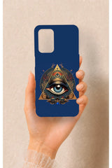 Oppo A54 Uyumlu Pyramid Eye Desenli Silikon Kılıf