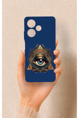 Infinix Hot 30 Uyumlu Pyramid Eye Desenli Silikon Kılıf