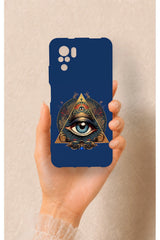 Redmi Note 10-10S Uyumlu Pyramid Eye Desenli Silikon Kılıf