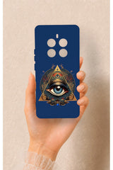 Realme 12 Pro Uyumlu Pyramid Eye Desenli Silikon Kılıf