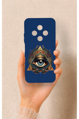 Tecno Spark 30C Uyumlu Pyramid Eye Desenli Silikon Kılıf