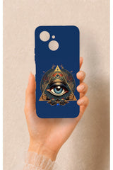 Tecno Spark 40C Uyumlu Pyramid Eye Desenli Silikon Kılıf