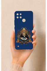 Realme C21Y Uyumlu Pyramid Eye Desenli Silikon Kılıf