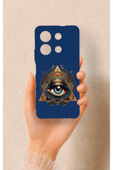 Infinix Note 30 Uyumlu Pyramid Eye Desenli Silikon Kılıf