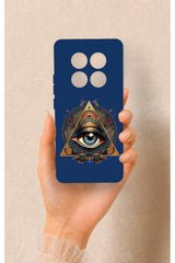 Redmi Note 14 Pro 5G Uyumlu Pyramid Eye Desenli Silikon Kılıf