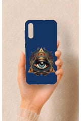 Samsung A50 Uyumlu Pyramid Eye Desenli Silikon Kılıf