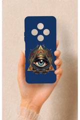 Redmi 14C Uyumlu Pyramid Eye Desenli Silikon Kılıf