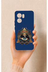 Oppo Reno 13F Uyumlu Pyramid Eye Desenli Silikon Kılıf