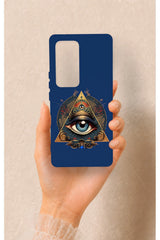 Vivo V30 Uyumlu Pyramid Eye Desenli Silikon Kılıf