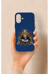 iPhone 16 Plus Uyumlu Pyramid Eye Desenli Silikon Kılıf