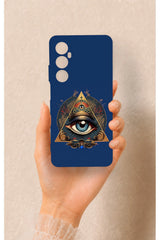 Realme C65 Uyumlu Pyramid Eye Desenli Silikon Kılıf