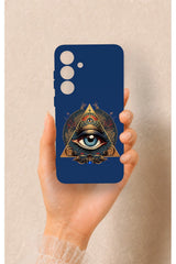 Samsung S25 Plus Uyumlu Pyramid Eye Desenli Silikon Kılıf