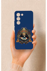 Vivo V30 Lite Uyumlu Pyramid Eye Desenli Silikon Kılıf
