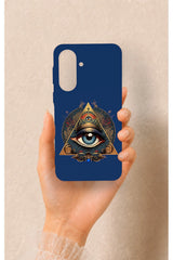Samsung A37 Uyumlu Pyramid Eye Desenli Silikon Kılıf