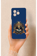 Omix X7 Uyumlu Pyramid Eye Desenli Silikon Kılıf