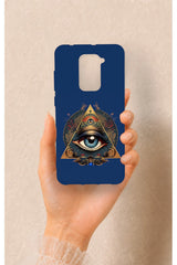Redmi Note 9 Uyumlu Pyramid Eye Desenli Silikon Kılıf