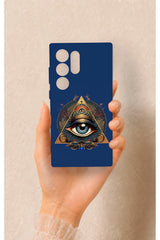 Samsung S24 Ultra Uyumlu Pyramid Eye Desenli Silikon Kılıf