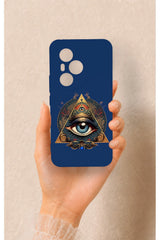 Honor 400 Pro Uyumlu Pyramid Eye Desenli Silikon Kılıf