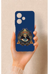 Infinix Hot 30i Uyumlu Pyramid Eye Desenli Silikon Kılıf