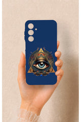 Samsung A16 Uyumlu Pyramid Eye Desenli Silikon Kılıf
