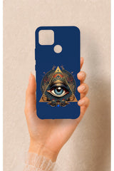 Realme C25 Uyumlu Pyramid Eye Desenli Silikon Kılıf