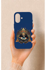iPhone 16 Uyumlu Pyramid Eye Desenli Silikon Kılıf