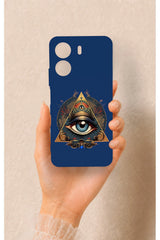 Redmi 13C Uyumlu Pyramid Eye Desenli Silikon Kılıf