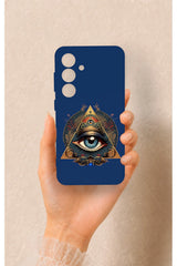 Samsung S24 Uyumlu Pyramid Eye Desenli Silikon Kılıf