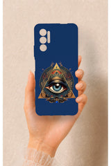 Tecno Pova 3 Uyumlu Pyramid Eye Desenli Silikon Kılıf