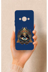 Redmi A3 Uyumlu Pyramid Eye Desenli Silikon Kılıf