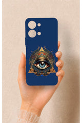 Vivo Y05 4G Uyumlu Pyramid Eye Desenli Silikon Kılıf