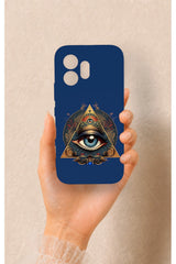 Honor 600 Uyumlu Pyramid Eye Desenli Silikon Kılıf