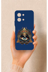 Vivo Y28 Uyumlu Pyramid Eye Desenli Silikon Kılıf