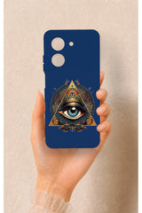 Redmi A5 Uyumlu Pyramid Eye Desenli Silikon Kılıf