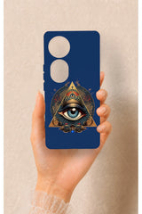 Vivo V40 Uyumlu Pyramid Eye Desenli Silikon Kılıf