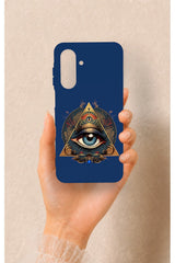 Samsung A26 Uyumlu Pyramid Eye Desenli Silikon Kılıf