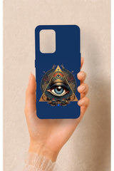 Oppo-A74 Uyumlu Pyramid Eye Desenli Silikon Kılıf