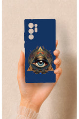 Samsung Note 20 Ultra Uyumlu Pyramid Eye Desenli Silikon Kılıf