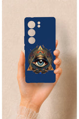 Vivo V29 Uyumlu Pyramid Eye Desenli Silikon Kılıf