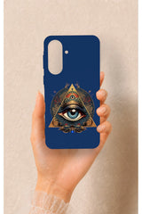 Samsung A57 Uyumlu Pyramid Eye Desenli Silikon Kılıf