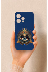 Oppo Reno 15 5G Uyumlu Pyramid Eye Desenli Silikon Kılıf