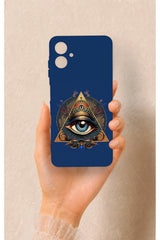 Samsung A06 Uyumlu Pyramid Eye Desenli Silikon Kılıf