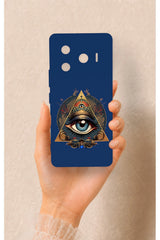 Tecno Camon 30 Pro 5G Uyumlu Pyramid Eye Desenli Silikon Kılıf